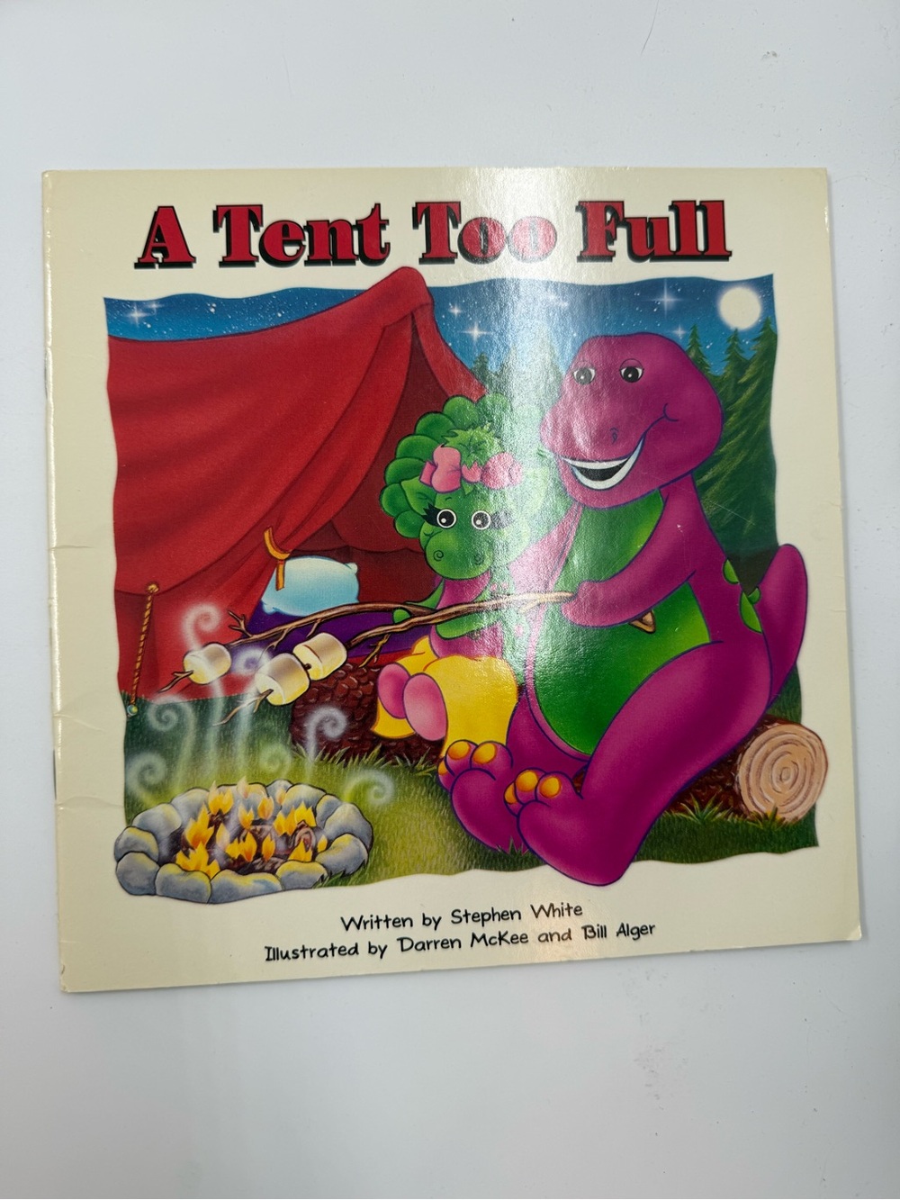 Barney A Tent Too Full Book Paper